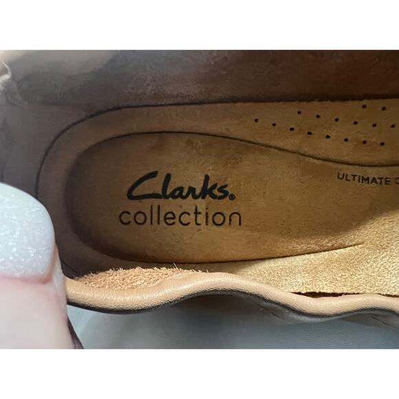 Clarks Jenette Ruby Leather Shoes 10 - Picture 8 of 8